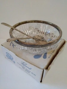 Ensaladera y servidores chapados en cristal y plata Raimond en caja #250 - Imagen 1 de 7