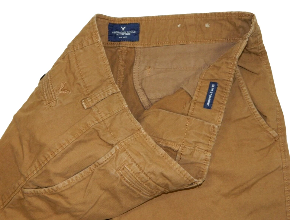 男式休闲裤 America Eagle 修身直 AEO 标签 33x32 尺寸 33x29 — 第 1/4 张图片
