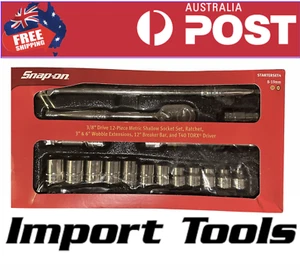 Snap On Tools 3/8" Metric Shallow 6 Point Socket Set STARTERSET4 *TAX INVOICE* - Picture 1 of 1