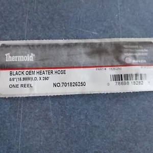 THERMOID 5/8"BLACK OEM #701826250 HEATER HOSE 20' LENGTH - Bild 1 von 6