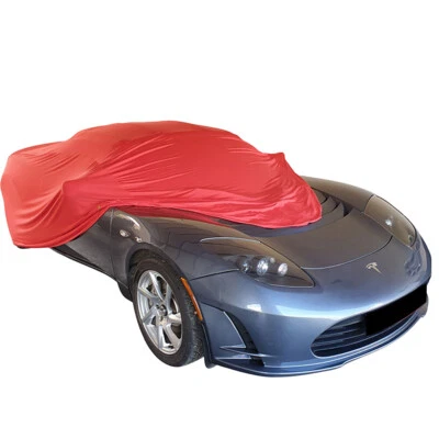 Indoor car cover fits Tesla Roadster bespoke Maranello Red cover Without mirr... - Imagem 1 de 4