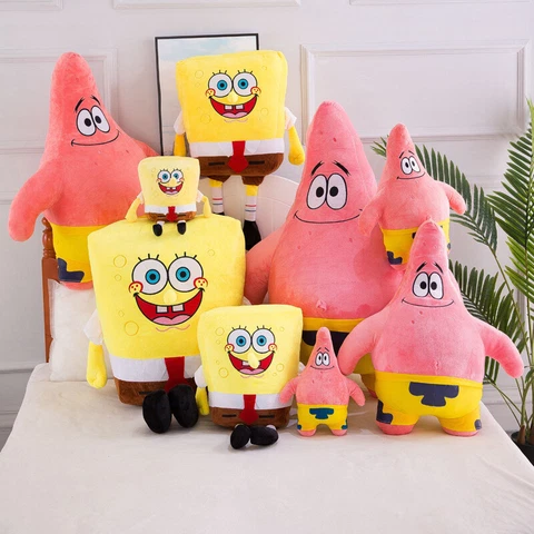 Plush SpongeBob Patrick Star doll Cartoon anime doll kids toys birthday present Cover