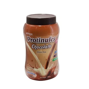 Protinules Chocolate - Bottle of 200 gms Carbohydrates Proteins, Vitamins Powder - Picture 1 of 3
