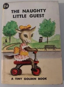 Vintage 1949 Tiny Golden Book #24 The Naughty Little Guest, Mini Children's Book - Picture 1 of 2