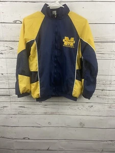 Chaqueta cortavientos vintage Michigan Wolverines niños jóvenes niño talla L 16/18 años 90 - Imagen 1 de 9