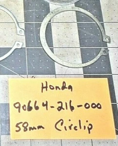 HONDA SL100 90664-216-000 OUTER CIRCLIP 58MM NOS 1 QUANTITY OEM FREE SHIPPING - Picture 1 of 1