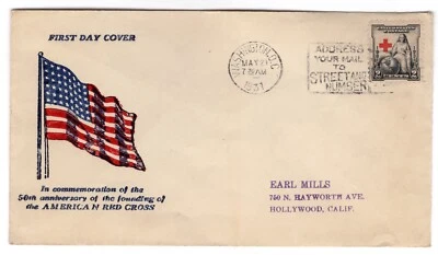 #702 American Red Cross 1931 FDC - Planty UNLISTED  - Image 1 of 2