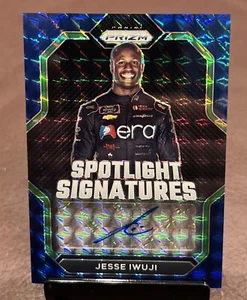 2023 Prizm Racing - JESSE IWUJI *Spotlight Signatures Blue Reactive Auto RC* /49 - Picture 1 of 2
