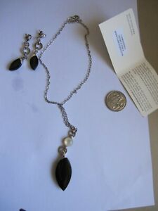 TagliamontE Italy silver jewellery set necklace and earrings 100% Authentic