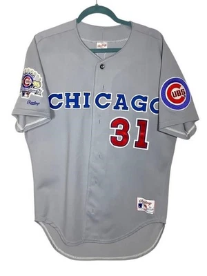 Camiseta de colección Greg Maddux Cubs 1990 talla 44 L parche Rawlings All Star Game Foto 1 de 4