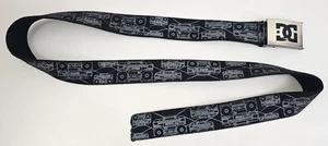 DC Shoes Unisex Men's Belt Metal Logo Buckle Size 34 ~ Boombox ~ Y2K Vintage - Picture 1 of 11
