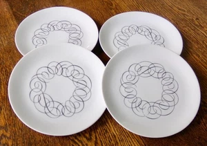 Rosenthal Continental China Raymond Loewy Script Set of Four 7.5" Plates - Picture 1 of 1