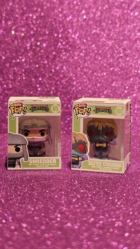 Shredder & Baxter Stockman Funko Bitty Pop Teenage Mutant Ninja Turtles TMNT - Imagem 1 de 1