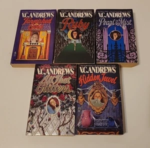 VC Andrews The Landry Series Complete PB Set 1-5 Pocket Books Keyhole Covers Lot - Picture 1 of 3