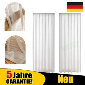 DE Topfinel Gardinen mit Ösen Vorhang Weiß Transparente Vorhänge'Schlafzimmere. - Bild 1 von 12