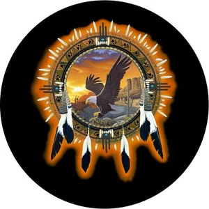 Dream Catcher Eagle Spare Tire Cover -Add tire size in NOTES during checkout - Bild 1 von 5
