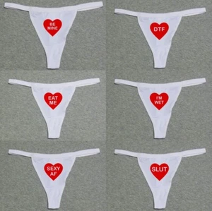 Valentine's Day Funny Candy Heart Cosplay Sexy Party Slut G-String Parody Thong - Picture 1 of 8