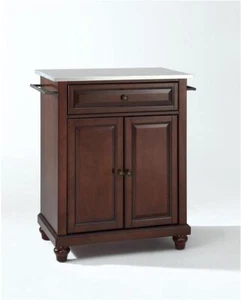 Crosley Furniture Cambridge Cuisine Kitchen Island with Stainless Steel Top - Picture 1 of 12