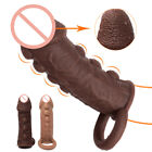 Penis-Sheath Male Penis Sleeve Girth Reusable-Condoms Extender-Enlarger-Enhancer