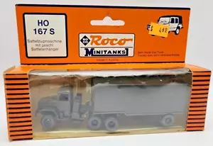 Vintage Roco Minitanks 1:87 HO. US Army Semi Tractor Trailer #167 NOS - Picture 1 of 6