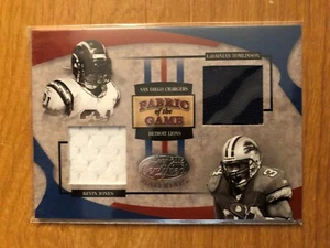 2004 Certified Fabric of the Game dual jersey LaDainian Tomlinson / Jones /100 - Picture 1 of 2