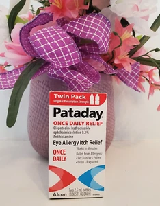 Pataday ~ Once Daily Relief Eye Allergy Itch Relief ~ Twin Pack ~ NEW ~ 12/2024 - Picture 1 of 2