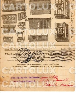 B8468 ROMA 1924 FERRETTI CANCELLERIA CASSAFORTE LISTINO PREZZI X CARIATI COSENZA - Picture 1 of 3