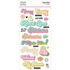 Simple Stories ~ LET'S GET CRAFTY ~ Pegatinas de espuma - Imagen 1 de 4