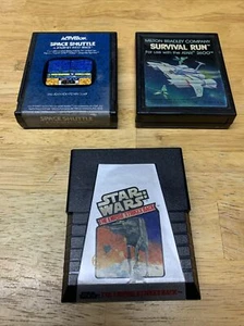 3 Atari 2600 Lot Space Shuttle Survival Run Star Wars Empire Strikes Back Games - Picture 1 of 16