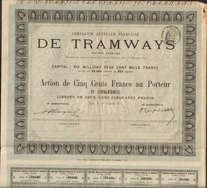 Compagnie Générale Française de TRAMWAYS 1875 (R) - Picture 1 of 1
