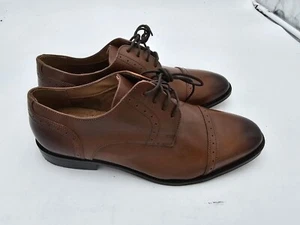Florsheim $130 Men’s Brown Leather 13383NR Wingtip Oxford Comfort Shoes 9D - Picture 1 of 9
