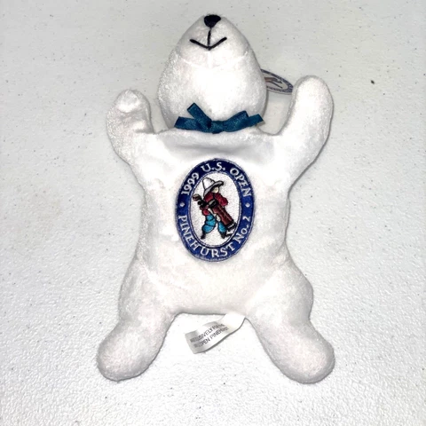 NWT Vintage Pinehurst 1999 U.S. Open Golf Teddy Beanie Bear Plush Stuffed Animal Cover
