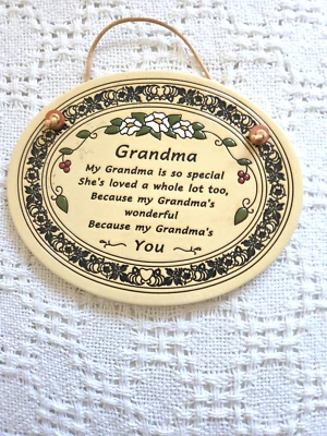 Placa de pared ovalada Trinity Pottery Abuela amor entrañable mi abuela Foto 1 de 2