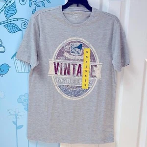 NWT Original Weatherproof Vintage Gray Graphic Casual T-Shirt Men's Size Small ! - Picture 1 of 11