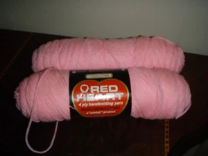 2 New Red Heart Wintuk 3.5oz Skeins-Pink-Non-Allergenic-Mothproof- - Picture 1 of 1