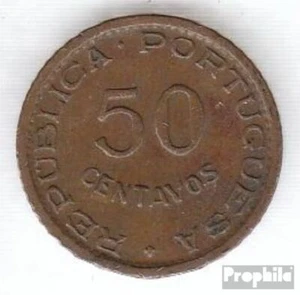 angola 75 1961 very fine Bronze 1961 50 Centavos Crest - Picture 1 of 1