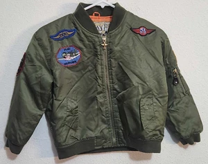 Wing Commander Boys Size 7 Zip-Up Bomber Flight Jacket - Picture 1 of 6