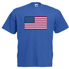 USA United States Of America Flag Adults Mens T Shirt 12 Colours  Size S - 3XL