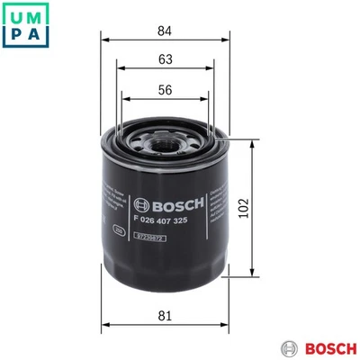 OIL FILTER F 026 407 325 FOR SUBARU OUTBACK LEGACY/V/IV FORESTER XV IMPREZA 2.0L - Image 1 of 4