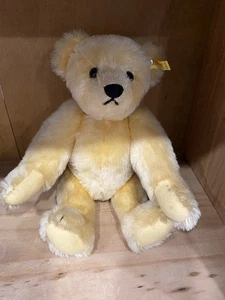 Vintage 1980er Steiff 1909 Replika Mohair Bär mit Knopf & Etikett, 0165/38 - Bild 1 von 5