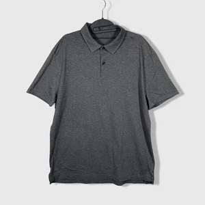 Lululemon Evolution Kurzarm Poloshirt Herren XL meliert grau sportlich Stretch - Bild 1 von 8