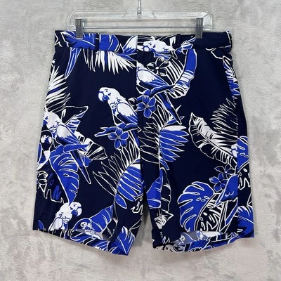 Polo Ralph Lauren Shorts Men's 38 Floral Bird Hybrid Golf Swim Lined Black Blue. - Image 1 of 4