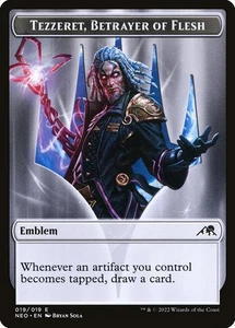1x Tezzeret, Betrayer of Flesh Emblem - NM - Streets of New Capenna - Picture 1 of 1
