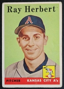 1958 Topps #379 Ray Herbert Kansas City Athletics - PR - Picture 1 of 2