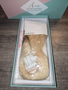 100% Human Hair Extensions 7pcs Clip In Remy 16in Hair Extensions, Bleach Blonde - Picture 1 of 7