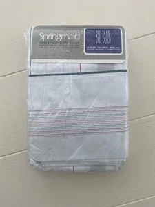 Springmaid Bill Blass SIMPLY TULIPS Plaid King Pillow Cases King Vintage Sealed - Picture 1 of 7