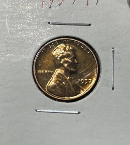 1957 PROOF LINCOLN WHEAT CENT--CHOICE GEM PROOF  LUSTROUS.  - Picture 1 of 4