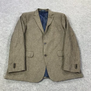 Lands' End Blazer Mens 44 Regular Brown Herringbone Elston Tailored Fit Cotton - Picture 1 of 23