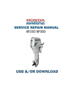 Honda BF25D BF30D Outboard Motor Service Manual | PDF & MAILED CD - Picture 1 of 11
