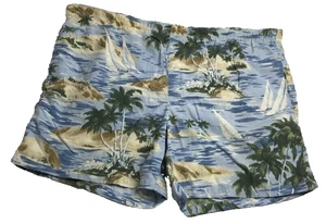 Nautica Swim Trunks Shorts Men's XL Palm Trees Hawaiian Liner Drawstring Beach - Picture 1 of 8